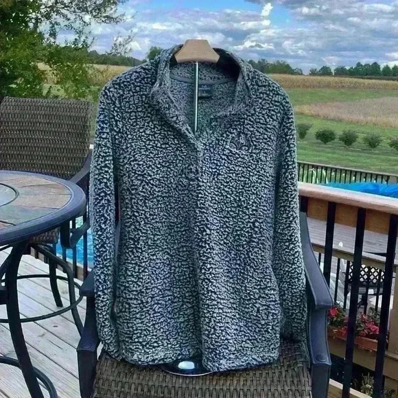 Real tree by Colosseum women’s large jacket 1/4 button pullover Sherpa fleece - Picture 13 of 14